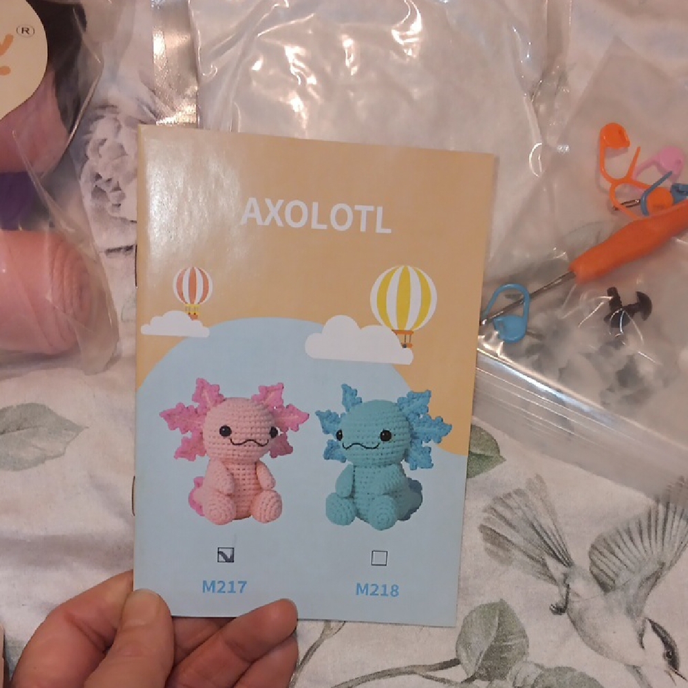 Pink Axolotol Crochet Kit!